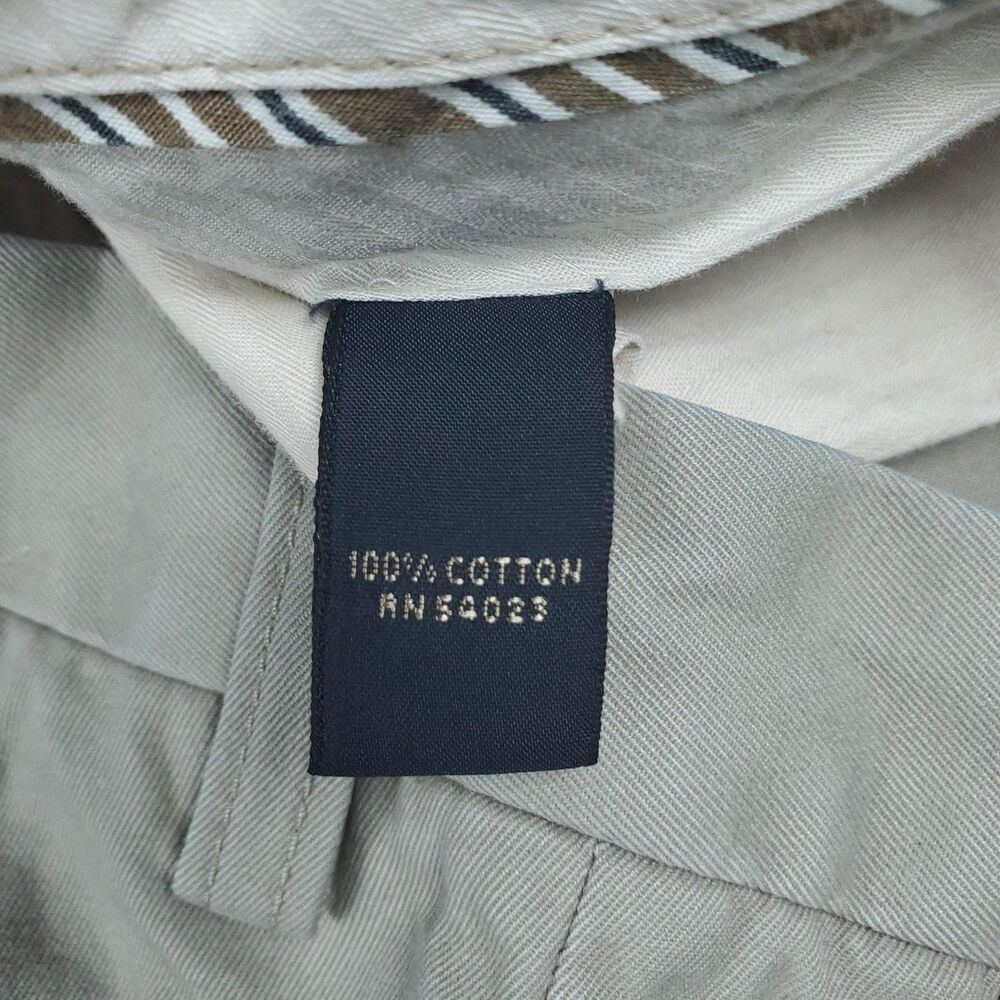 Banana Republic Dawson Pants Men's 33x34 Beige Relaxed Fit 100% Cotton - Picture 4 of 14